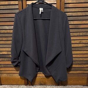 Women’s Dark Gray Open Front Blazer